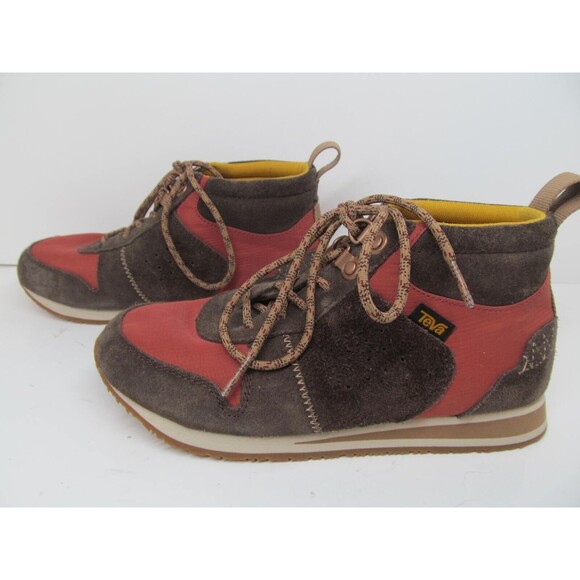 Teva Highside '84 Mid Retro Womens Red Brown Midtop Sneakers Size US 6.5 VGC - Picture 9 of 16
